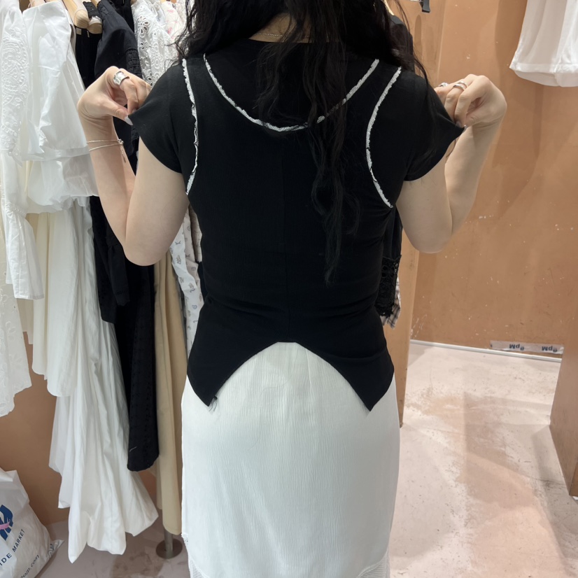 BY FLOW東大門㊣實拍女裝新品推薦職業25春夏休閑吊帶背心BY FLOW吊帶/背心