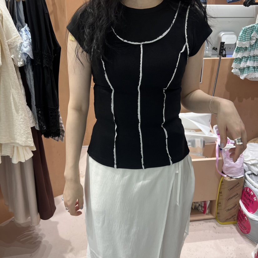 BY FLOW東大門㊣實拍女裝新品推薦職業25春夏休閑吊帶背心BY FLOW吊帶/背心圖色3