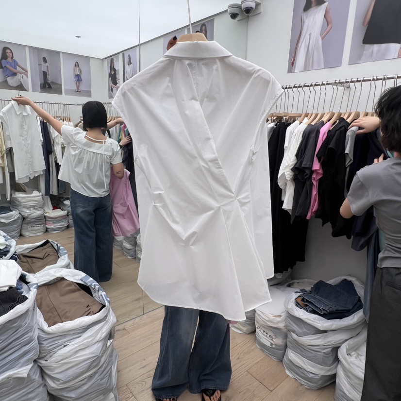 MOI-A東大門㊣實拍女士新品時尚推薦25春夏真品襯衫蕾絲衫MOI-A襯衫/蕾絲衫