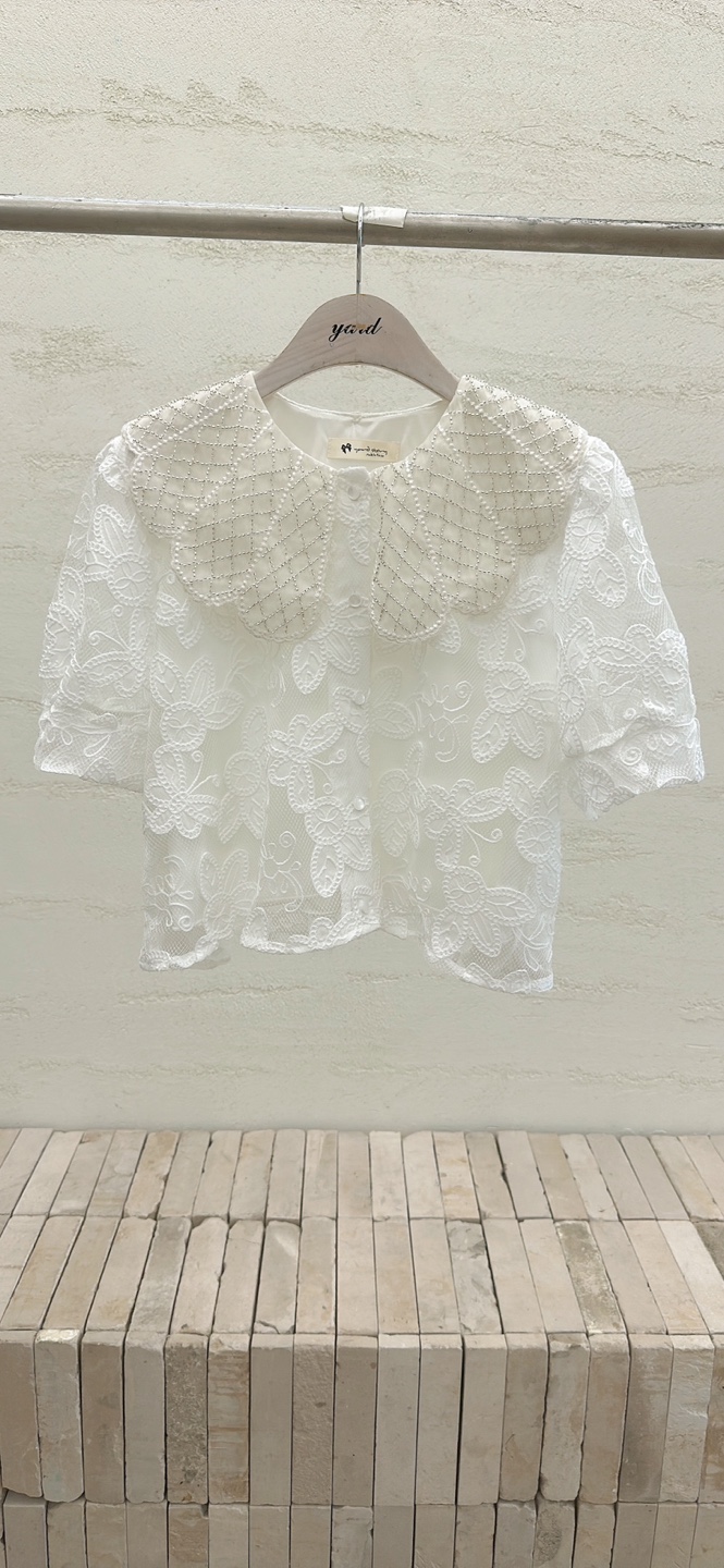 YARD東大門㊣直郵女裝新品25春夏真品推薦時尚休閑襯衫蕾絲衫YARD襯衫/蕾絲衫