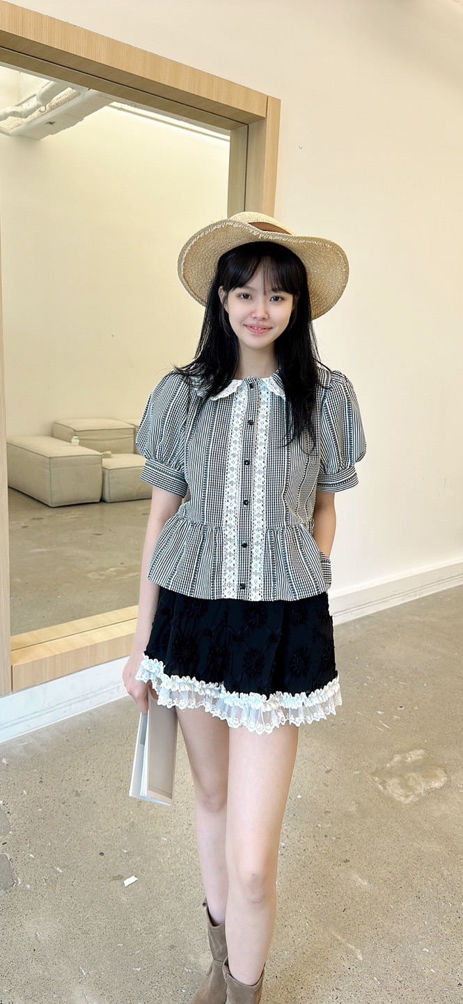 YARD東大門㊣實拍女裝新款休閑真品人氣職業時尚襯衫蕾絲衫YARD襯衫/蕾絲衫