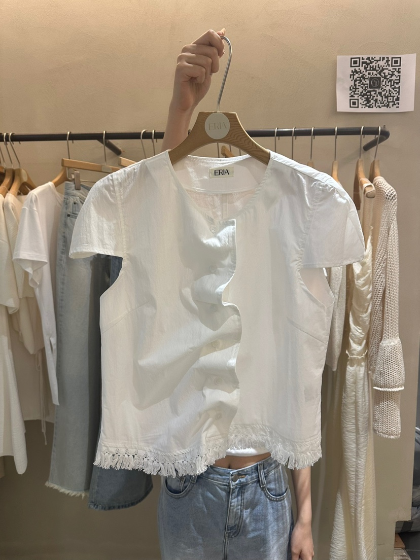 ERIA東大門㊣代購女裝新品推薦熱賣休閑人氣時尚襯衫蕾絲衫ERIA/HUE襯衫/蕾絲衫圖色2
