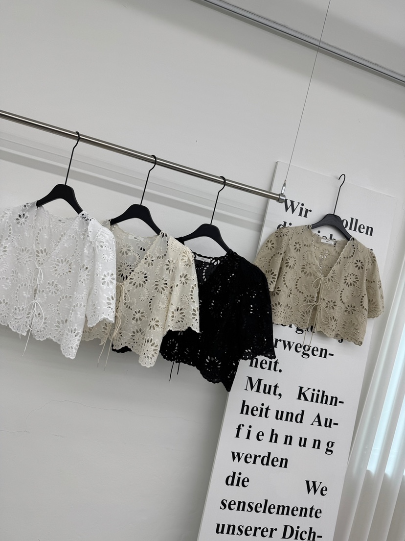 RED-A東大門㊣代購女士新品休閑人氣真品襯衫蕾絲衫刺繡開衫RED-A襯衫/蕾絲衫