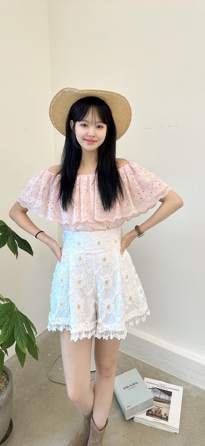 YARD東大門㊣直郵女士新款人氣25春夏時尚襯衫蕾絲衫刺繡雪紡YARD襯衫/蕾絲衫