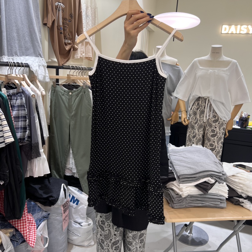 DAISY DRESS韓國代購㊣女士新品人氣休閑熱賣時尚吊帶背心DAISY DRESS吊帶/背心