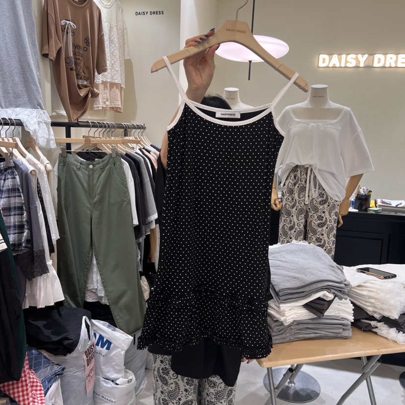 DAISY DRESS韓國代購㊣女士新品人氣休閑熱賣時尚吊帶背心DAISY DRESS吊帶/背心圖色2