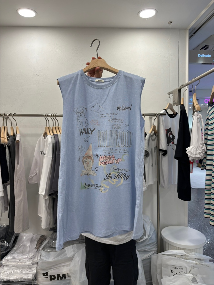 DELICATE東大門㊣實拍女士新品人氣25春夏職業真品吊帶背心DELICATE吊帶/背心圖色2