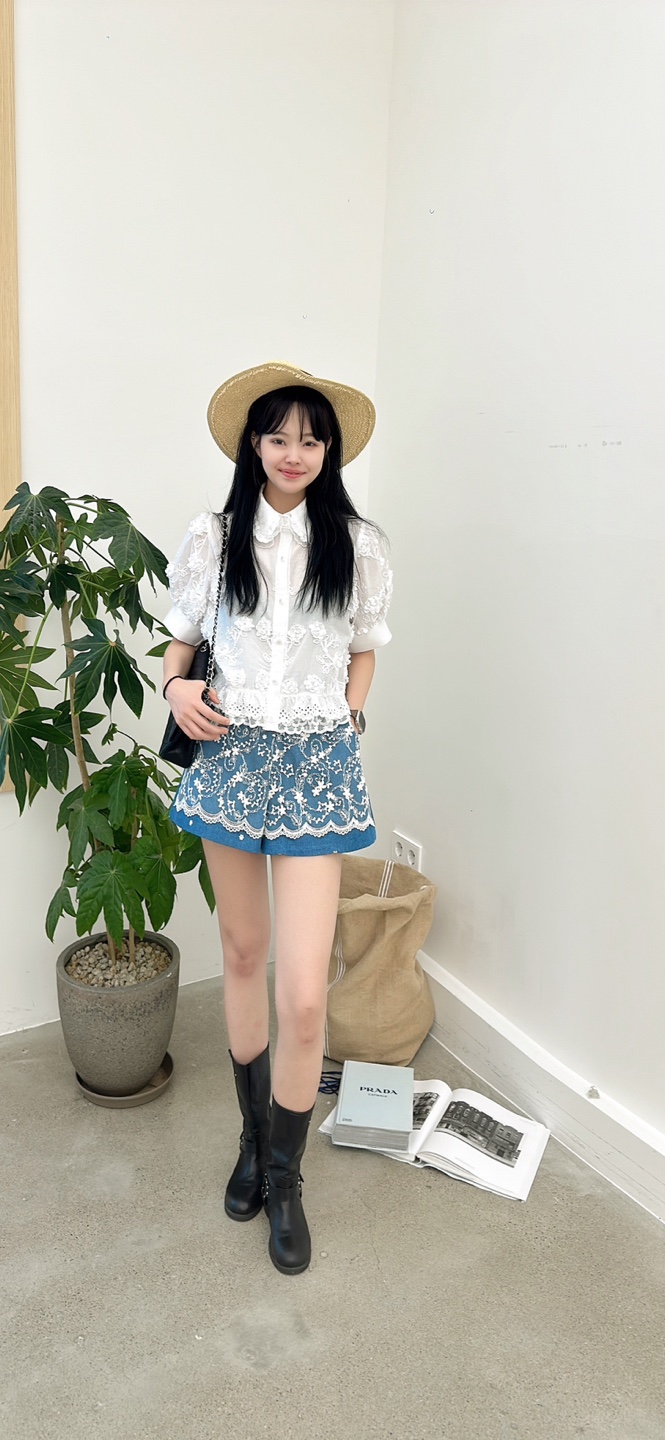 YARD東大門㊣實拍女士新款休閑25春夏真品時尚熱賣短褲刺繡YARD短褲