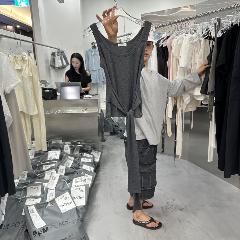 PAVEL韓國代購㊣女士新品熱賣時尚人氣真品休閑25春夏吊帶背心PAVEL吊帶/背心圖色2