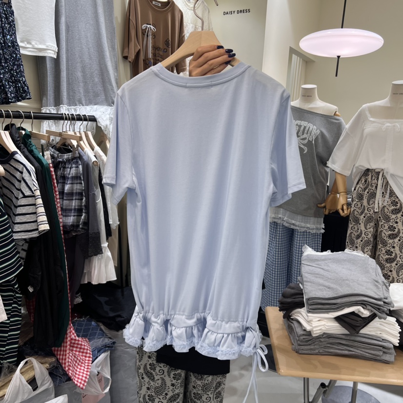 DAISY DRESS韓國代購㊣女士新款真品時尚25春夏休閑T恤絲綢DAISY DRESST恤