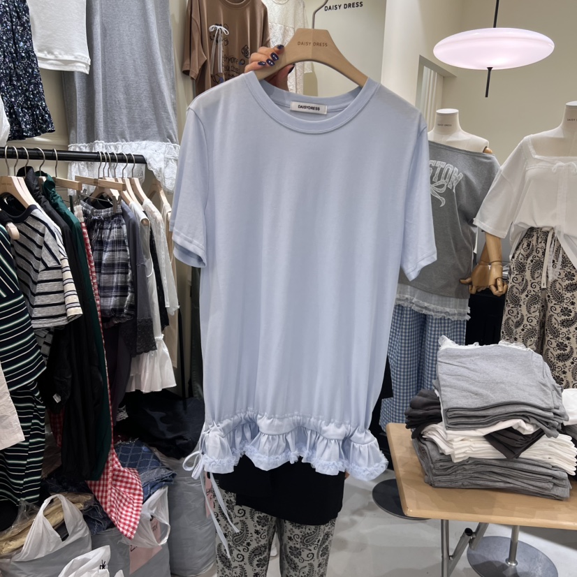 DAISY DRESS韓國代購㊣女士新款真品時尚25春夏休閑T恤絲綢DAISY DRESST恤圖色2