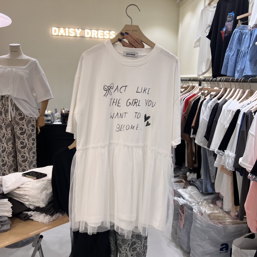 DAISY DRESS韓國直郵㊣女士新品25春夏職業休閑真品時尚T恤DAISY DRESST恤圖色2