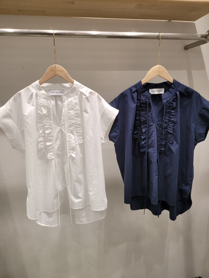 THE OTHER東大門㊣實拍女裝新品休閑襯衫蕾絲衫荷葉邊蕾絲THE OTHER襯衫/蕾絲衫