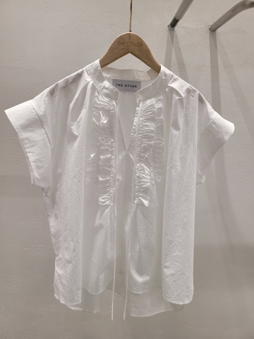 THE OTHER東大門㊣實拍女裝新品休閑襯衫蕾絲衫荷葉邊蕾絲THE OTHER襯衫/蕾絲衫