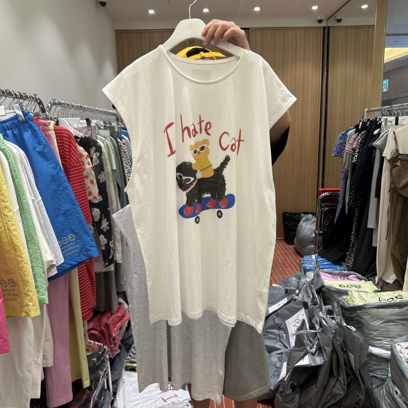 E/E/E韓國代購㊣女裝新品真品人氣時尚25春夏推薦吊帶背心E/E/E吊帶/背心