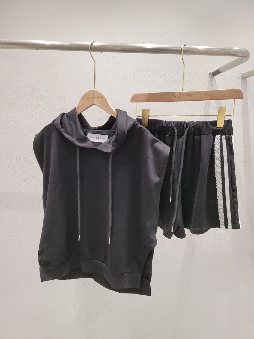 THE OTHER東大門㊣實拍女裝新品真品時尚套裝套裝兜帽蕾絲THE OTHER套裝圖色3