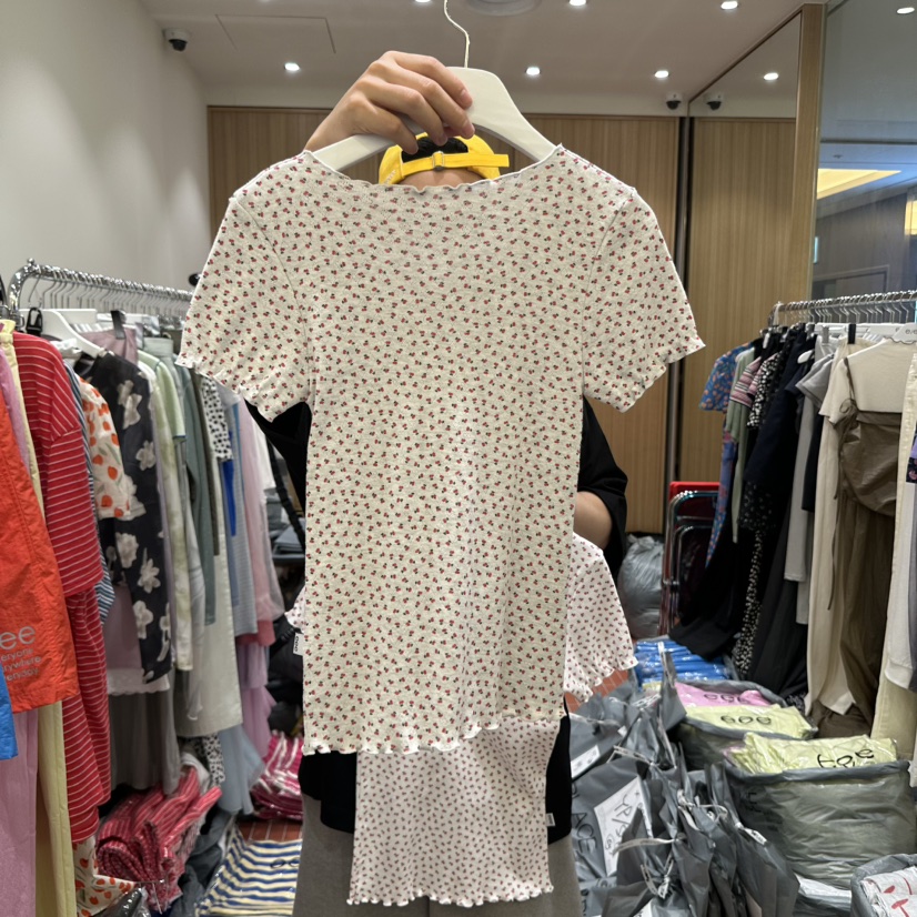 E/E/E韓國直郵㊣女裝新品休閑推薦職業真品時尚人氣熱賣T恤E/E/ET恤