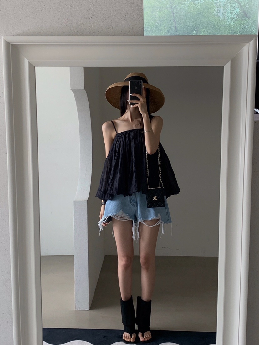 VERANDA東大門㊣代購女士新品熱賣時尚真品人氣25春夏吊帶背心VERANDA吊帶/背心