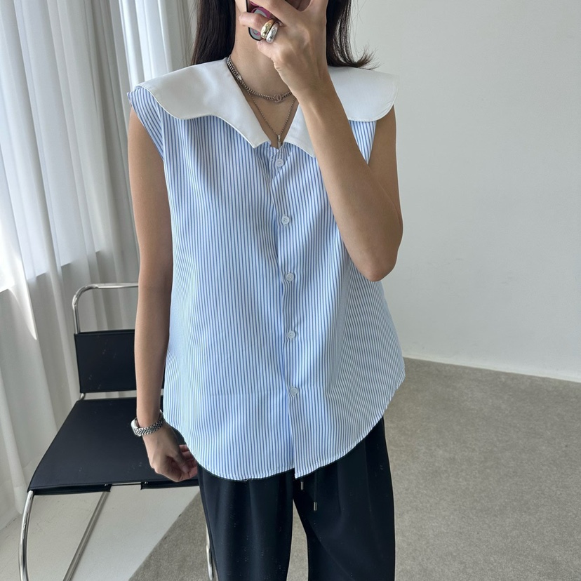MABEL-Q東大門㊣代購女裝新款休閑推薦人氣職業襯衫蕾絲衫SOUIT by mabel-Q襯衫/蕾絲衫