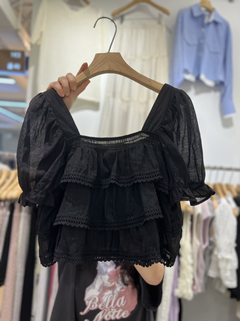 OLA韓國直郵㊣女裝新品人氣職業休閑時尚推薦熱賣襯衫蕾絲衫mellor/OLA襯衫/蕾絲衫圖色3