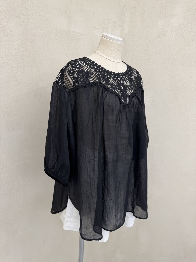 LAUNDRY韓國代購㊣女裝新品25春夏人氣休閑真品襯衫蕾絲衫刺繡LAUNDRY襯衫/蕾絲衫