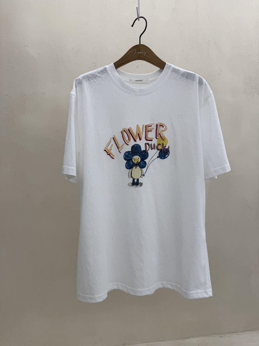 LAUNDRY韓國代購㊣女士新品熱賣人氣推薦休閑職業真品時尚T恤LAUNDRYT恤
