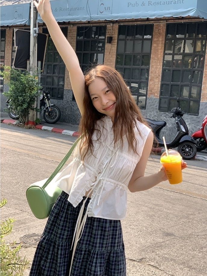 STRAWBERRY韓國代購㊣女裝新款25春夏職業時尚真品吊帶背心STRAWBERRY吊帶/背心