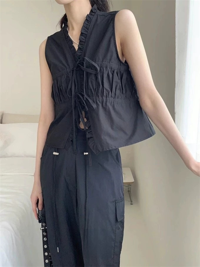 STRAWBERRY韓國代購㊣女裝新款25春夏職業時尚真品吊帶背心STRAWBERRY吊帶/背心