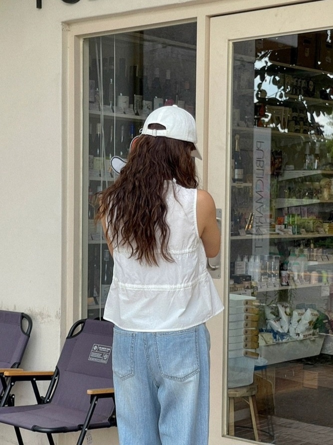 STRAWBERRY韓國代購㊣女裝新款25春夏職業時尚真品吊帶背心STRAWBERRY吊帶/背心