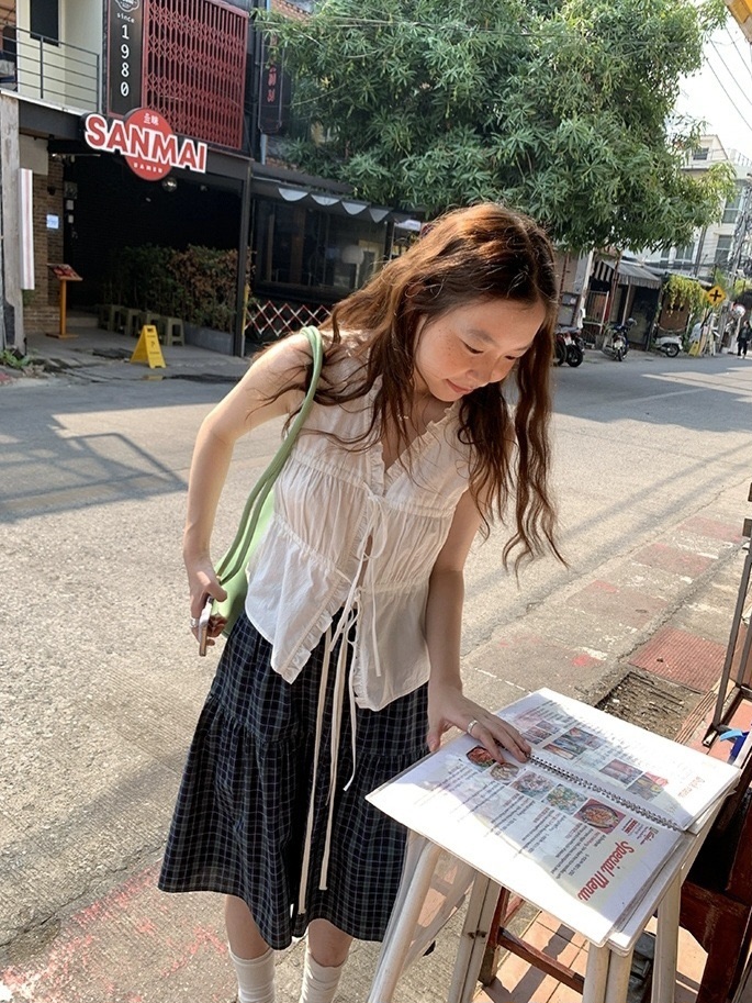 STRAWBERRY韓國代購㊣女裝新款25春夏職業時尚真品吊帶背心STRAWBERRY吊帶/背心