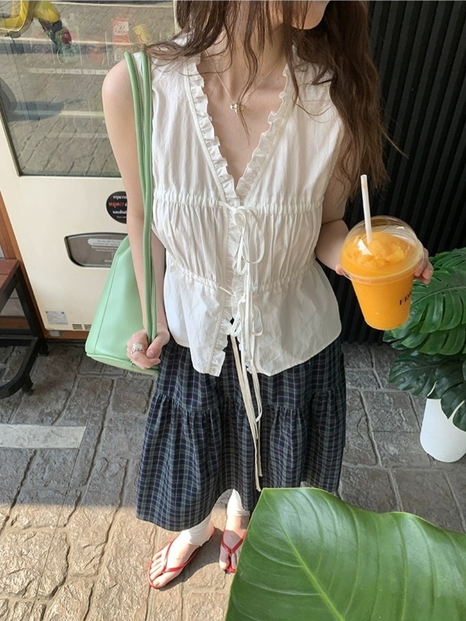 STRAWBERRY韓國代購㊣女裝新款25春夏職業時尚真品吊帶背心STRAWBERRY吊帶/背心