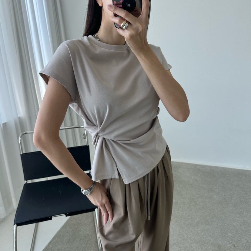 MABEL-Q韓國代購㊣女士新品人氣休閑推薦熱賣職業時尚25春夏T恤SOUIT by mabel-QT恤