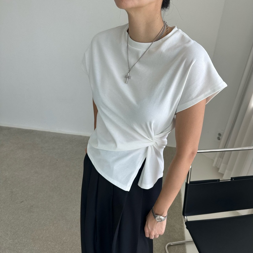 MABEL-Q韓國代購㊣女士新品人氣休閑推薦熱賣職業時尚25春夏T恤SOUIT by mabel-QT恤