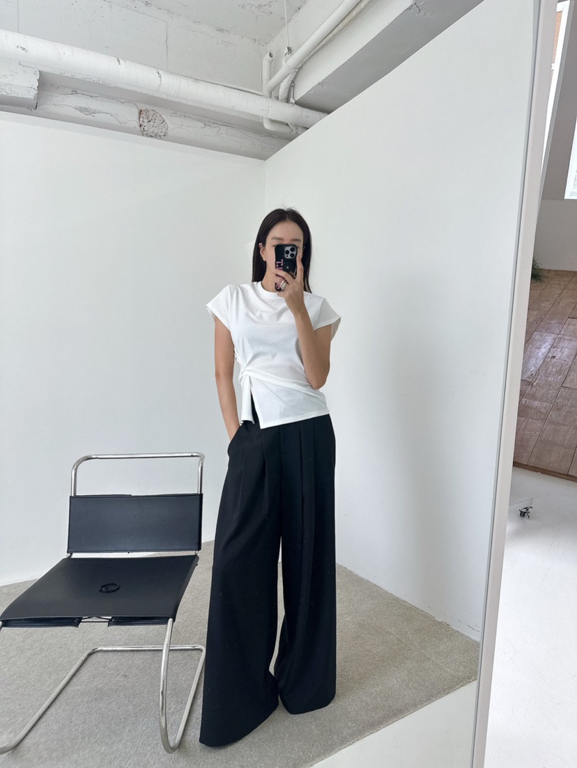 MABEL-Q韓國代購㊣女士新品人氣休閑推薦熱賣職業時尚25春夏T恤SOUIT by mabel-QT恤
