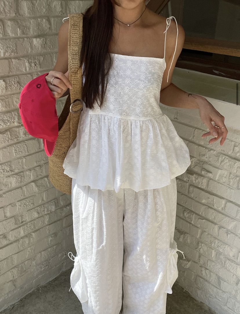BADCALM東大門㊣代購女士新品推薦熱賣真品休閑吊帶背心刺繡BADCALM吊帶/背心