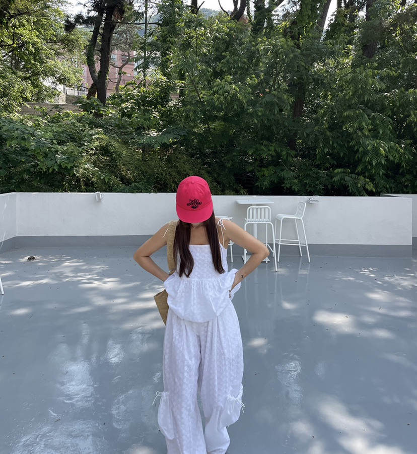 BADCALM韓國代購㊣女士新款25春夏推薦職業時尚熱賣休閑褲刺繡BADCALM休閑褲