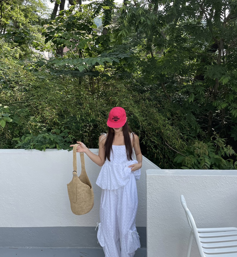 BADCALM韓國代購㊣女士新款25春夏推薦職業時尚熱賣休閑褲刺繡BADCALM休閑褲