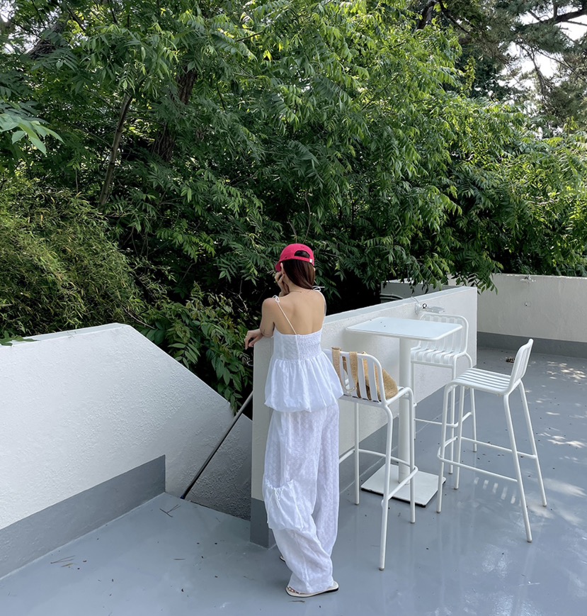 BADCALM韓國代購㊣女士新款25春夏推薦職業時尚熱賣休閑褲刺繡BADCALM休閑褲