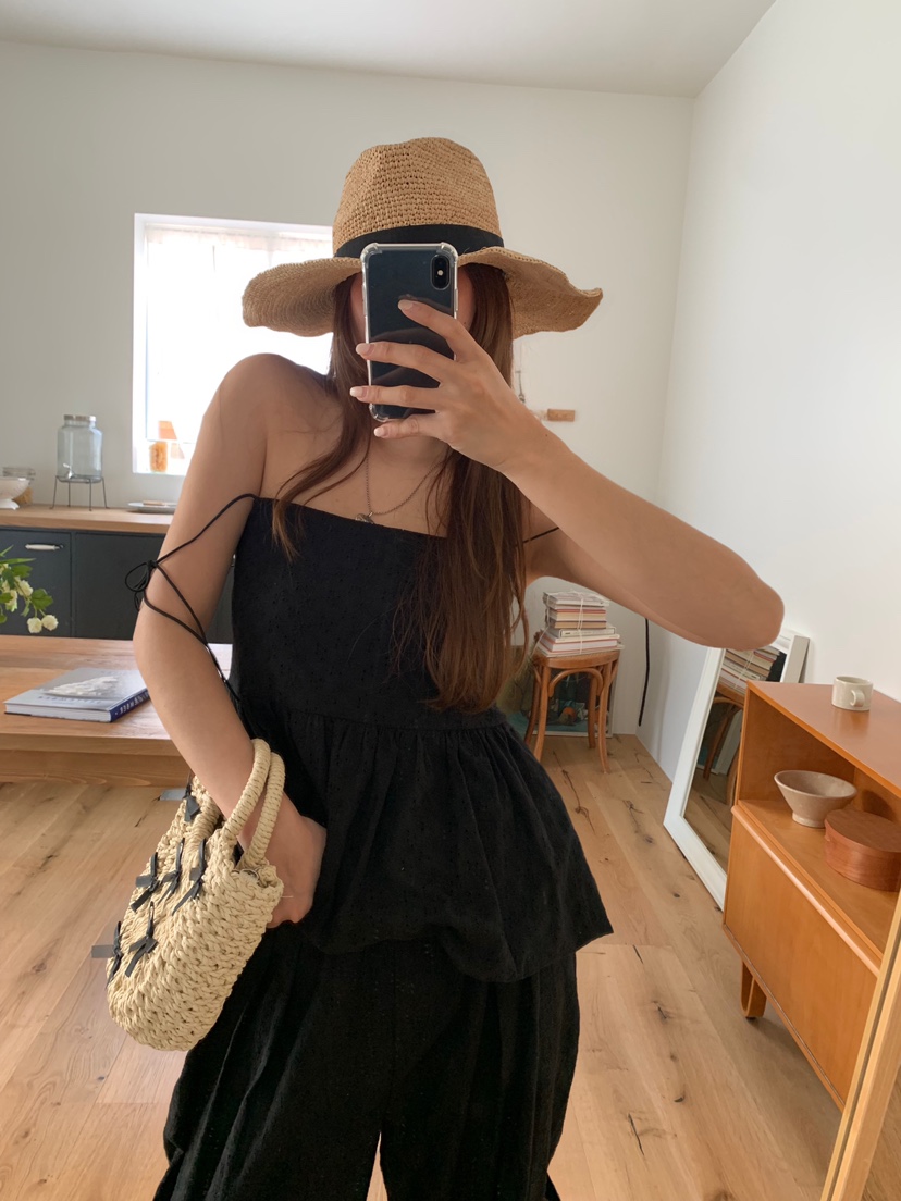 BADCALM韓國代購㊣女士新款25春夏推薦職業時尚熱賣休閑褲刺繡BADCALM休閑褲
