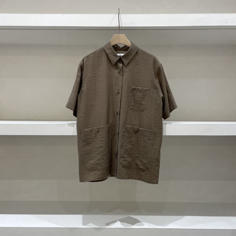 WATER韓國代購㊣女裝新品時尚職業真品休閑25春夏襯衫蕾絲衫口袋WATER/RIVER襯衫/蕾絲衫圖色2