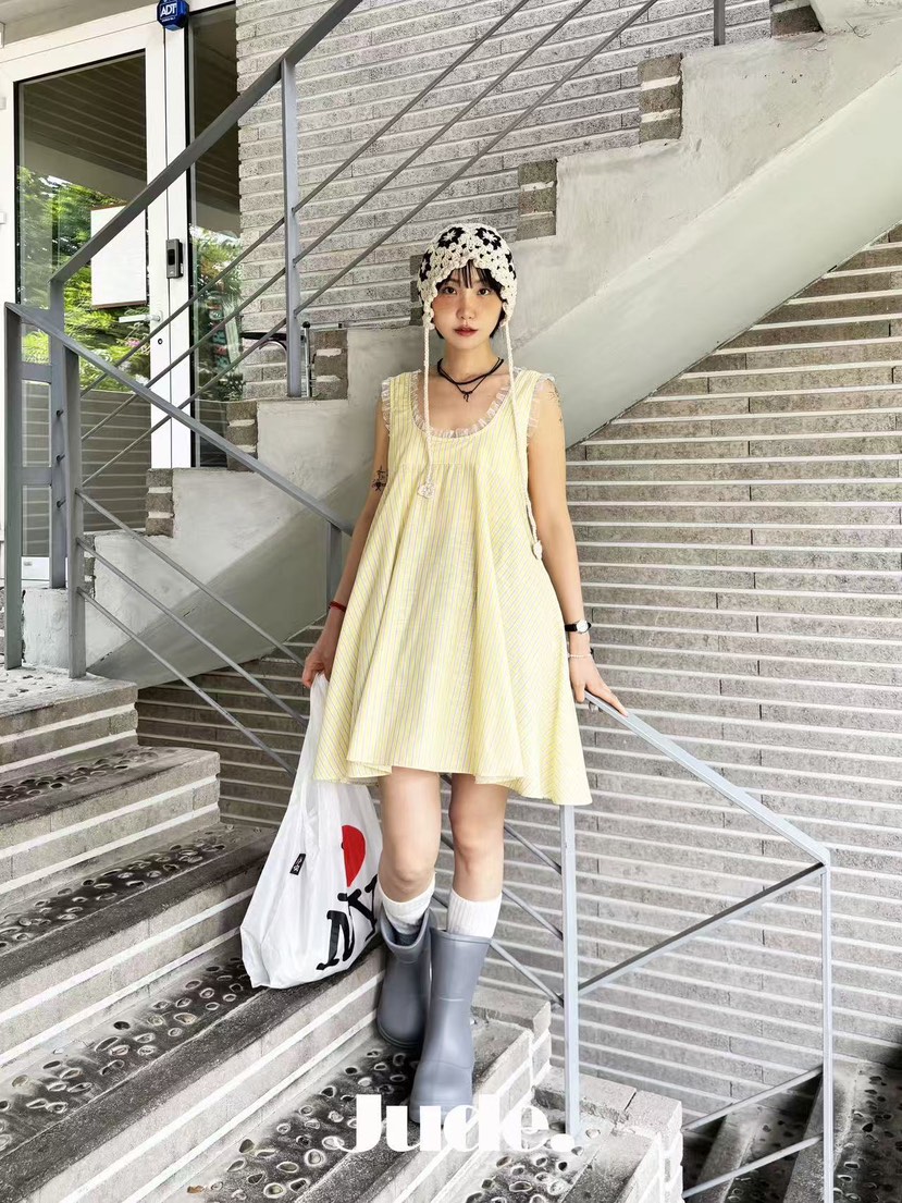 HEYJUDE韓國代購㊣女士新品25春夏休閑職業推薦熱賣時尚連衣裙HEYJUDE連衣裙
