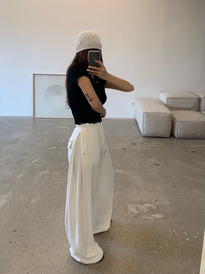 BADCALM韓國代購㊣女裝新款真品時尚熱賣人氣職業休閑褲口袋BADCALM休閑褲