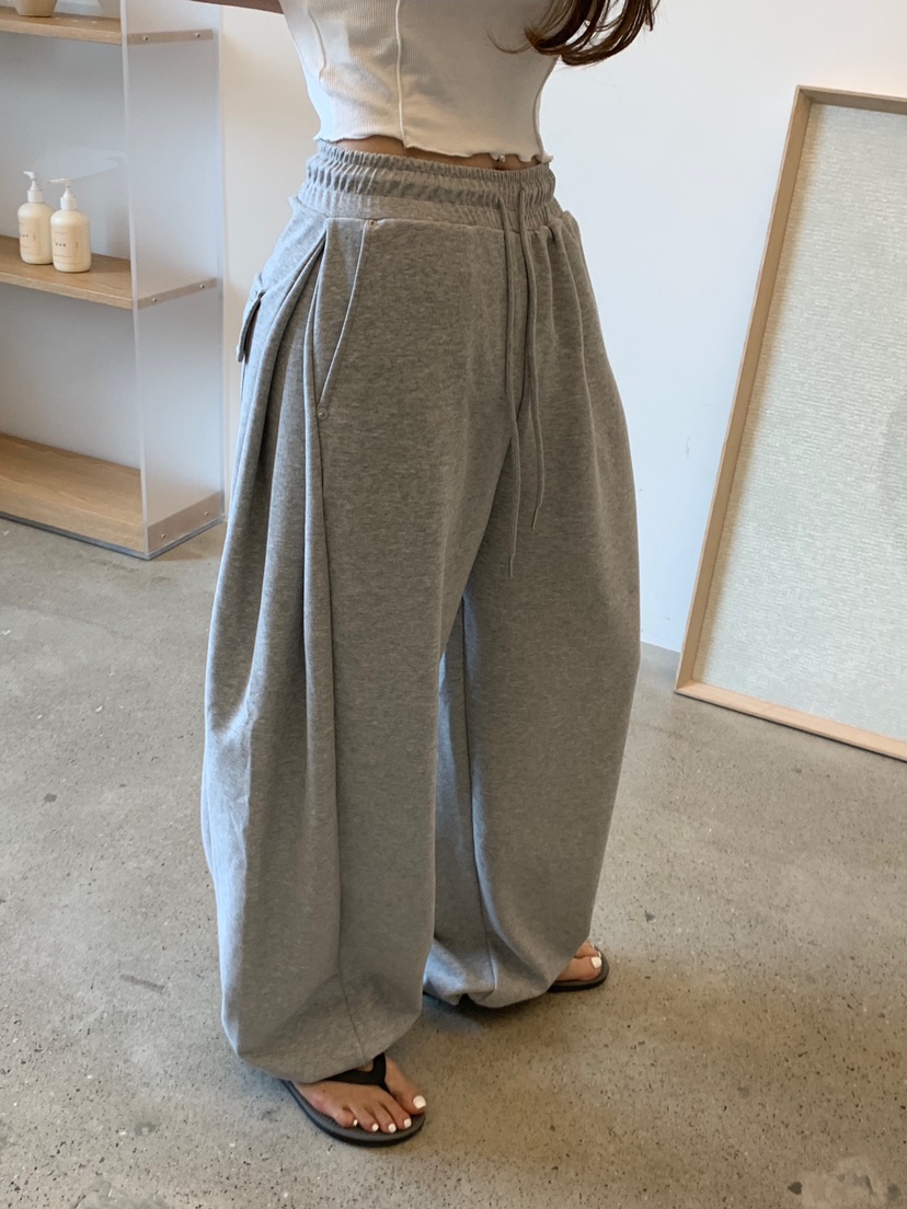 BADCALM韓國代購㊣女裝新款真品時尚熱賣人氣職業休閑褲口袋BADCALM休閑褲圖色3