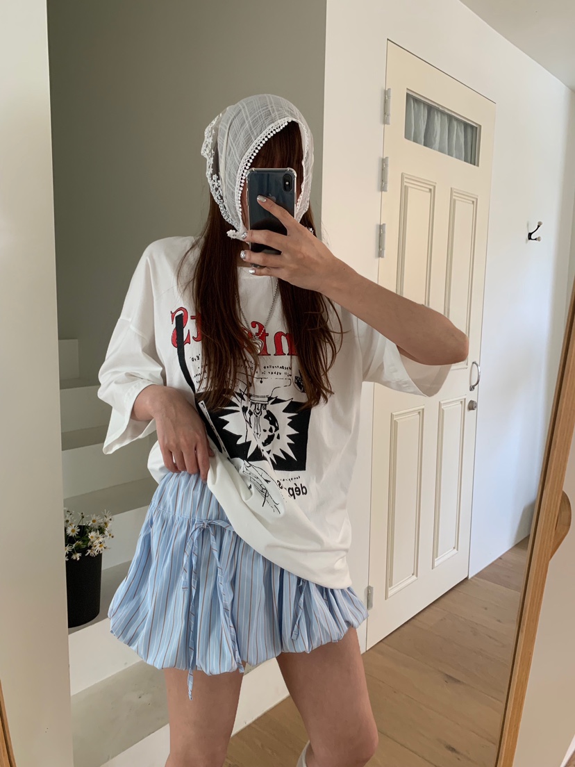 BADCALM東大門㊣直郵女士新品真品時尚25春夏短裙南瓜裙海軍BADCALM短裙