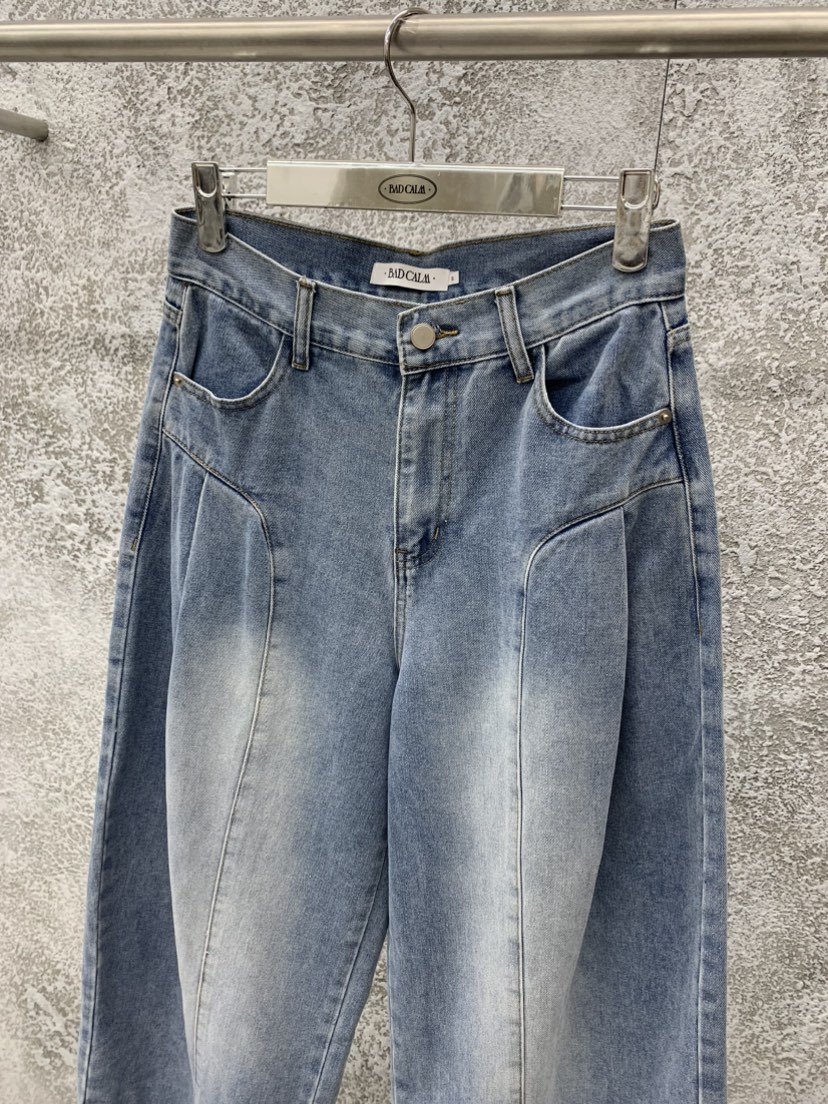 BADCALM韓國代購㊣女裝新品熱賣25春夏人氣休閑職業推薦牛仔褲BADCALM牛仔褲