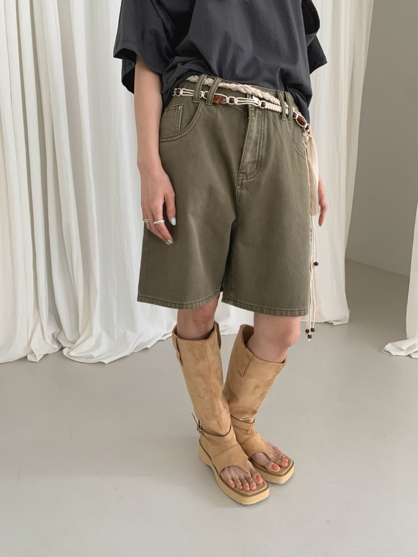 JKICHI東大門㊣代購女裝新品職業真品休閑熱賣25春夏短褲含腰繩JKICHI短褲