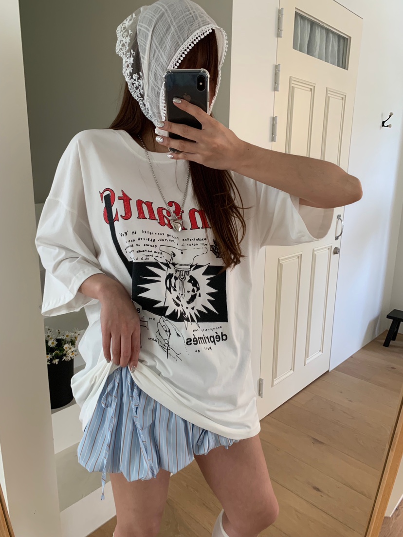 BADCALM東大門㊣代購女士新品熱賣人氣推薦休閑職業時尚T恤BADCALMT恤圖色2