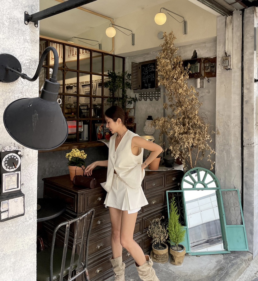 BADCALM東大門㊣直郵女士新品25春夏人氣職業休閑真品推薦短裙BADCALM短裙