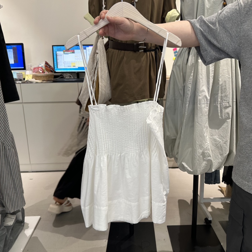 MENTOR韓國直郵㊣女裝新款真品人氣職業吊帶背心不含內搭亞麻MENTOR吊帶/背心