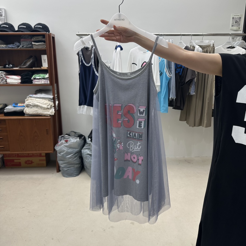 INTHEEND東大門㊣實拍女裝新品職業熱賣時尚休閑推薦吊帶背心INTHEEND吊帶/背心圖色2